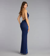 Romantic Drama Floral Rhinestone Maxi Dress